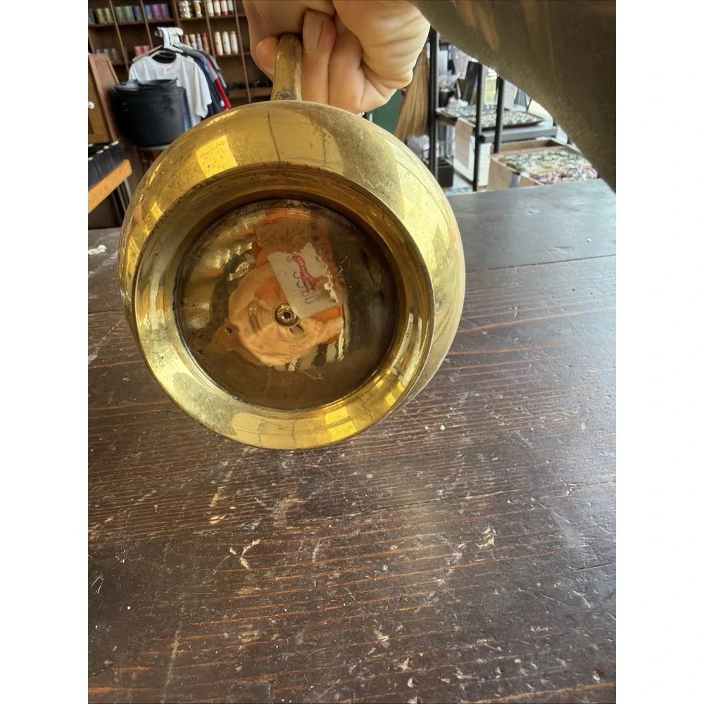 Vintage Brass Pitcher Urn Vase